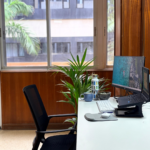 dedicated desk glass window