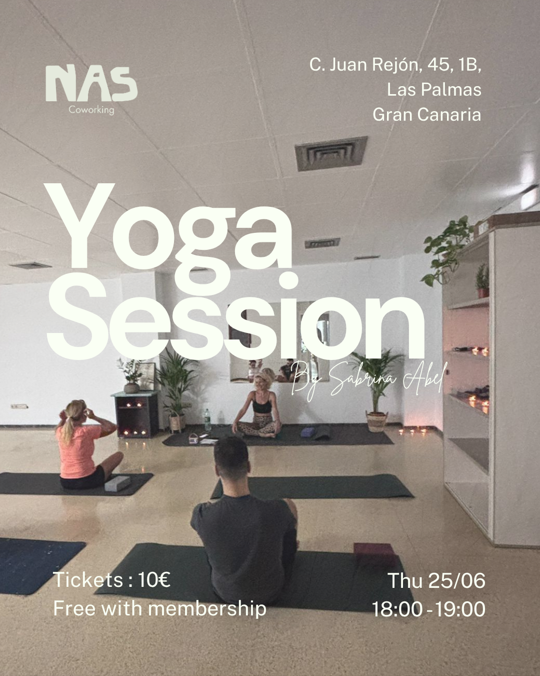 yoga session nas coworking las palmas rent space for event rent office space in las palmas